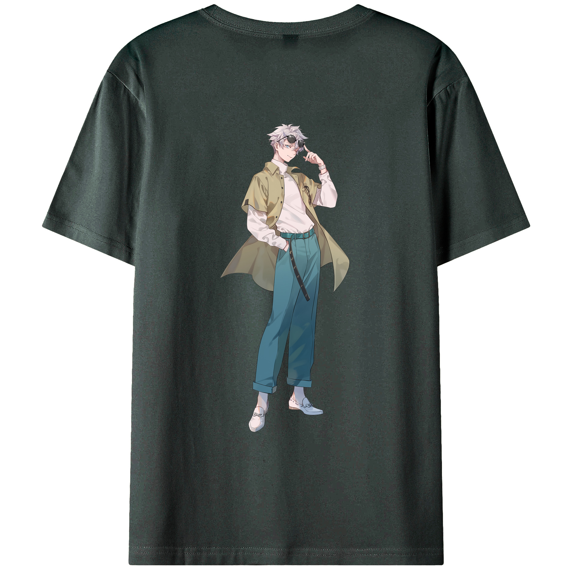 （画像用） 呪術廻戦 Jujutsu Kaisen 綿100％ メンズ半袖Tシャツ（バックプリント） 通気性